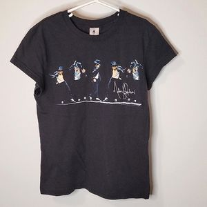 Michael Jackson Black Short Sleeve T-shirt, Dance Moves Across The Front Y2K